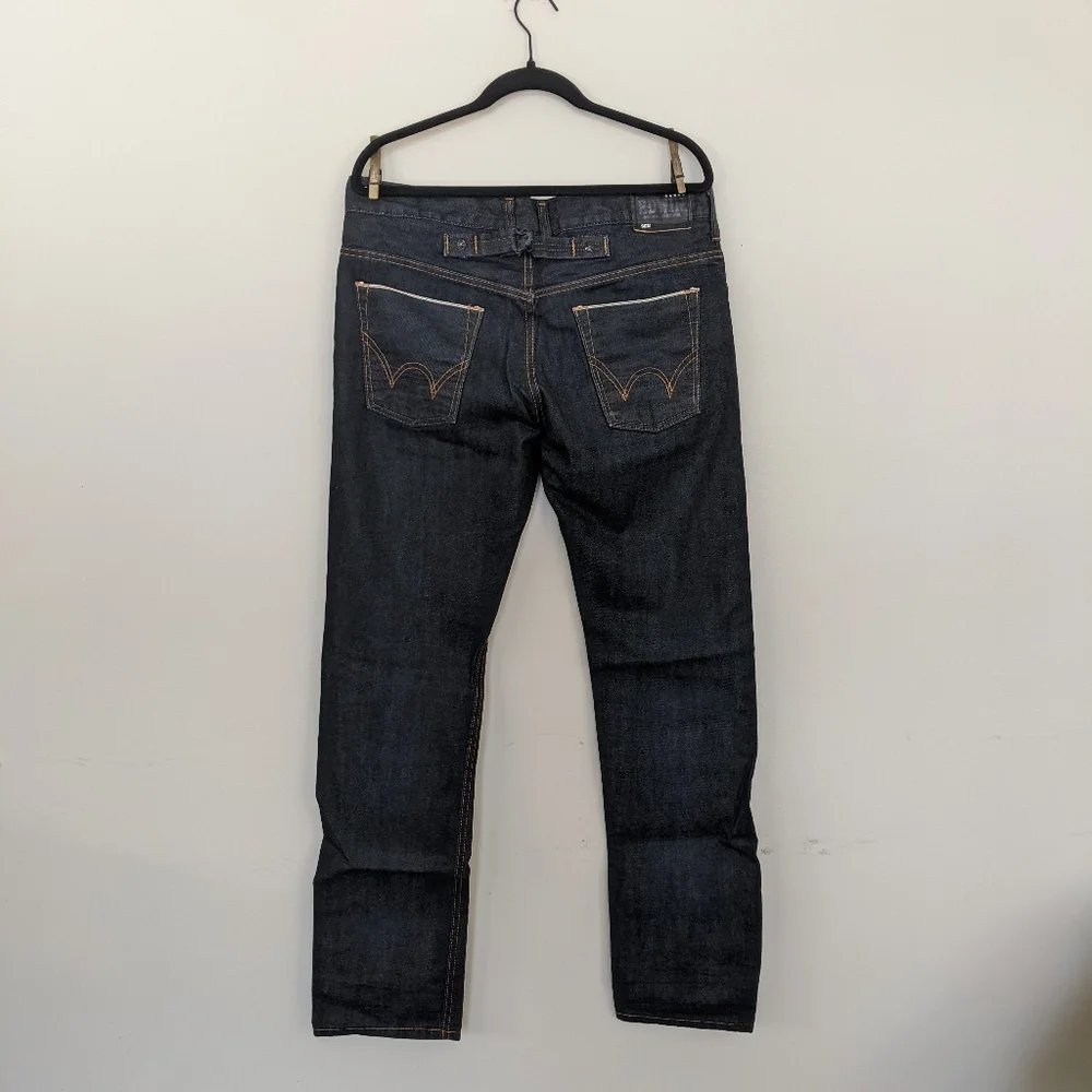 Edwin Indigo Japanese Selvedge Slim Denim Jeans 33x33 - Picture 3 of 8